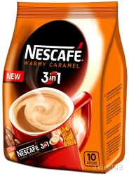 Кофе, Nescafe (Нескафе) 16 г №10 3 в 1 карамельный вкус